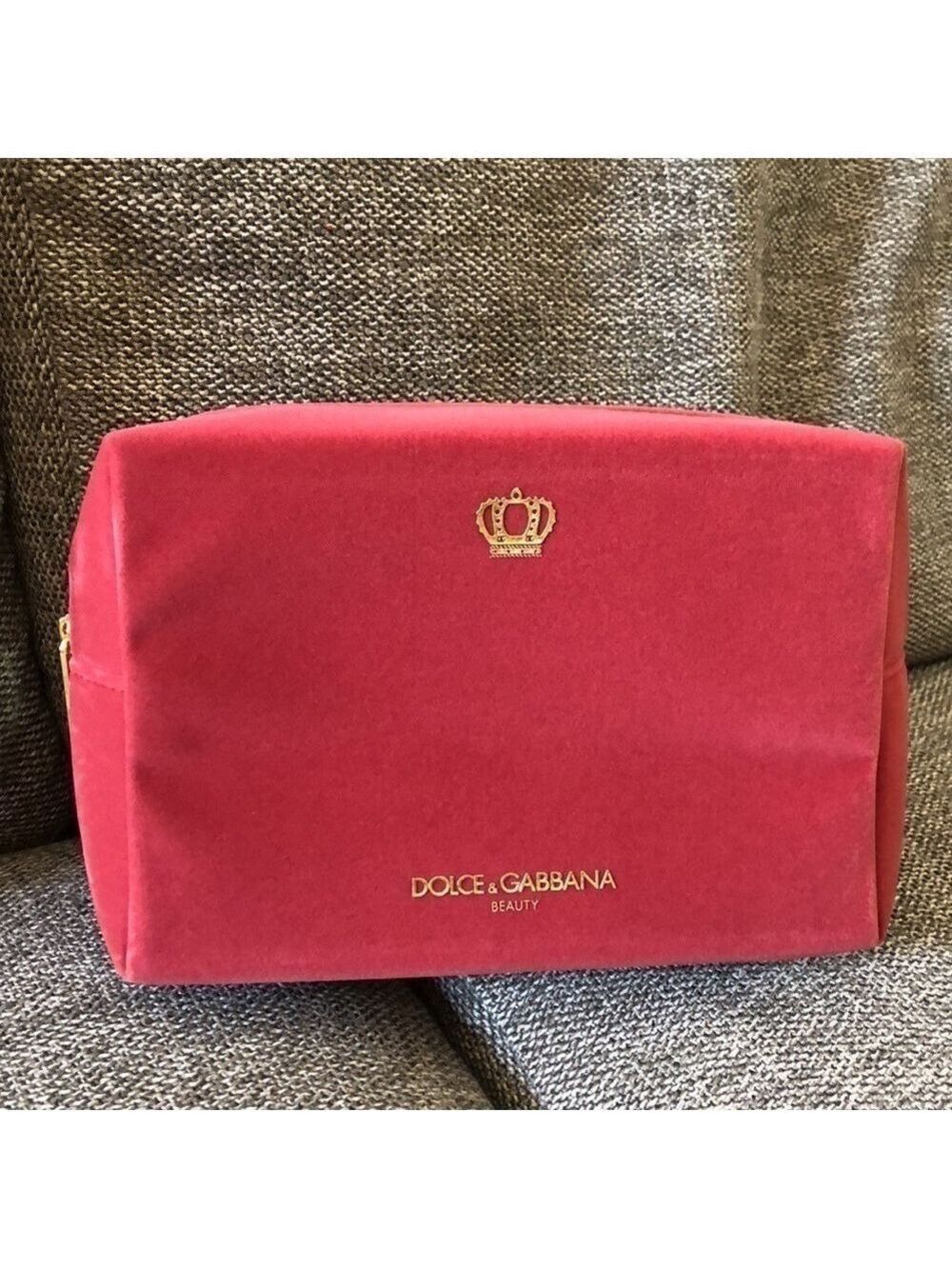 Dolce&Gabbana Beauty Velvet Pouch Makeup Bag Gift Authentic - Picture 3 of 15